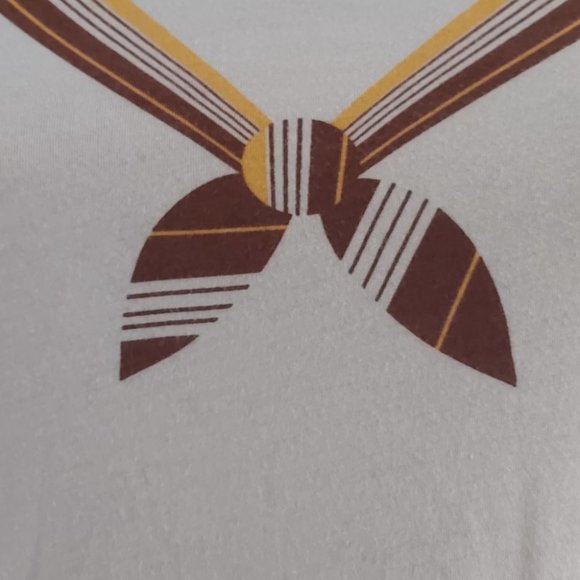 MARC BY MARC JACOBS | Women's V-Neck Sailor Top Cream Brown Size Small - Picture 3 of 8